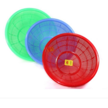 유진 원형소쿠리 1호~14호 플라스틱 과일 야채 김장 채반 바구니, 1호, 적색