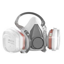 화재용 긴급 대피 방독면 마스크 가스 화재 대피용, 더블탱크 방독면 7종세트 + 필터솜 20장