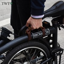 TWTOPSE 자전거 가죽 운반 손잡이 테이프 스트랩 벨트 브롬튼 접이식 핸들바 빈티지 부품핸들바, 01 Light 1 piece