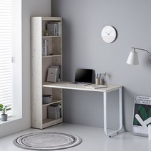 동서가구 이즈 줄리아 1200 책장형 철제 책상 ISK039, 워시