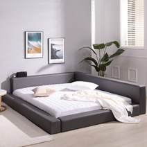 버드 저상형침대 가드 일반형 퀸(Q) 본넬매트포함, 초코