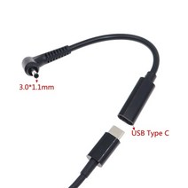 USB 3.1 C PD 전원 어댑터 변환기 DC 플매트 카펫 러그 커넥터 케이블 코드 아수스 도시바 노트북 어댑터용 5.5x2.5mm 남성, 11 3.0-1.1mm