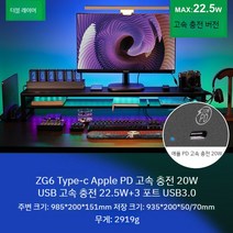 VAYDEER - 컴퓨터 모니터 선반 수납이 가능한 다기능 USB 노트북 데스크탑 화면 사무실 워크스테이션 탁상 받침대, President 2단 - C타입+USB 고속충전 +