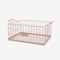 5myshop_빈티지 바스켓 02 베이지 로즈 소품바구니 철재 철제정리함 수납_5myshop, 무옵션상품임!!, 이상품선택!!