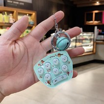 키덜트 두더지 잡기 미니 게임 장난감 키링 어린이 학교 추억 a2, 민트 블루