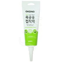 오공 목공용 수성 접착제 250ml 본드 목재 가구 종이 DIY 접착 다용도, 단품