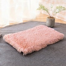 펫러그 강아지 고양이 러그개침대 매트 부드러운 고양이 수면 담요 개집 따뜻한 긴 플러시 애완 동물 커버, 02 분홍색_04 XL