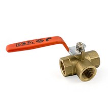 삼방볼밸브 10A 수도 배관자재 부속 파이프 설비 보일러 난방 황동, 1개