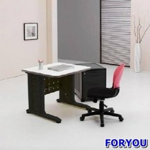 Foryou2802 일자형책상 컴퓨터책상 조립식책상 철제책상 책상 책장 책꽂이, 화이트 옐로우