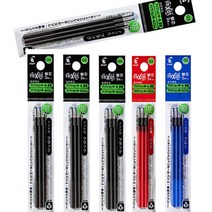 파이롯트 프릭션 지워지는 멀티 볼펜 0.5mm 리필심 6개 세트, 0.5mm (3본입) 흑색 4개+청 1개+적 1개