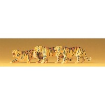 Preiser 20380 디오라마 미니어처 테라리움 호랑이 3마리 세트 동물 피규어 모형 1:87 사이즈