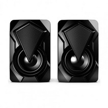 게이밍사운드바 컴퓨터용스피커 스피커받침대 음질좋은미니스피커 Bluelans 2Pcs 휴대용 스피커 가정용 데스크탑 용 대용량 서브 우퍼 USB 컴퓨터 오디오 라우드, [01] Black, 01 Black