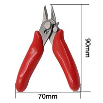 경량 철골 작업 3.5 인치 미니 대각선 전자 170 레드 핸들 PVC 스테인리스 DIY 손 도구 부드러운 금속, 한개옵션0
