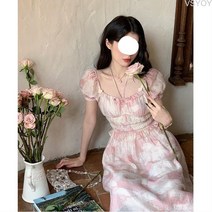 VSYOY 프렌치 프린트 스윗 원피스