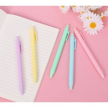 더이쁜 파스텔 젤펜 5개세트 다꾸펜 마카롱 중성펜 블랙 볼펜 다꾸펜 5종