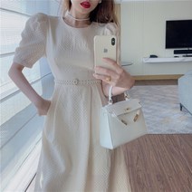 Ogfaour진주 버클 결혼식 하객 상견례 원피스 단정한 스타일