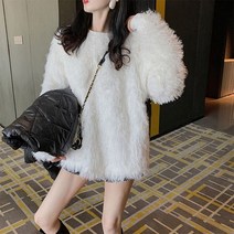 코지 여자 유니크 데일리 오버핏 프린지 술장식 맨투맨 긴팔티