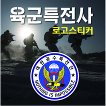 특전사 (육군) 로고 스티커 자동차스티커 강철부대 데칼 스티커, 4번 중형일반, 1개