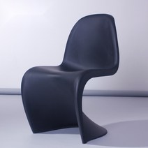 베르너 팬톤체어 1인용 독서의자 인테리어 가구 패션의자, 50X57.5X85CM, 검은색