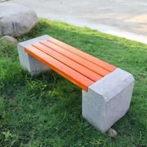 공원벤치의자 카페 정원 야외 대기실 의자 버스정류장, 부식 방지 나무 석재 벤치 1.8미터