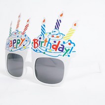 생일 케이크 선글라스 화이트, 단품