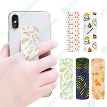 손이가요 밴드팡슬림 홀더 핑거그립 스마트톡 핸드폰거치대, 티타임 도니 (오렌지)