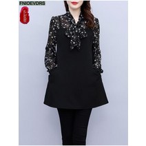 L 5XL 보우 타이 탑 셔츠 2023 한국어 패션 의류 여성 빈티지 레트로 포켓 꽃 인쇄 우아한 Peplum 블라우스