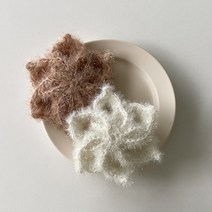 [울클럽]별꽃 수세미 뜨개 키트 DIY 왕초보 고급수세미실 두겹 도톰한 수세미(동영상), 107-오렌지