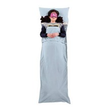 경량 Foldable 슬리핑 백 라이너 여행 캠핑 호스텔 내부 시트 Sa, S, 코튼, 실버
