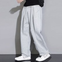 트레이닝 무지 남녀공용 밴딩 바지 원턱 인생 와이드 팬츠