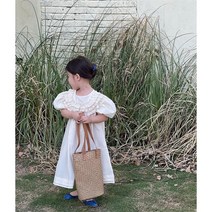 바로배송 프릴 롱 원피스 여아 드레스 여름 돌 사진 촬영 자매룩 코디 데일리 북유럽풍 수입 의류