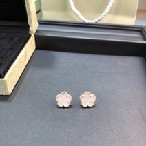 [모네츠] 14K 다이아몬드 레드 천연석 루비 플라워 피어싱