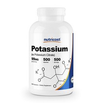 뉴트리코스트 포타슘 (칼륨) 99mg 500정, 1병