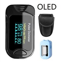 심박계 심박수 측정기 운동 손가락 맥박 산소 농도계 심장 박동 LED, 12 130B Black bag cover