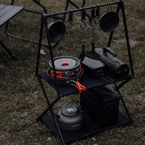 캠핑 선반 행어 걸이 접이식 보조 테이블 행거 가벼운 알루미늄, 2단