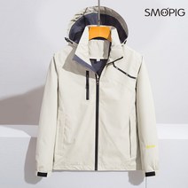 SMOPIG 남성 야상 후드 얇은 봄 트렌치코트렌치코트
