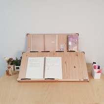 위즈독서대 대형 2단독서대 스토리70 항균 각도조절 북스탠드 원목 책받침대