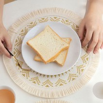 식탁 테이블 플레이팅 화병 꽃병 받침 매트, 보헤미안(블루)