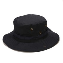 정글모 정글모자 등산모자 위장 부니 남자 모자 전술 미 육군 버킷 군사 멀티캠 파나마 여름 사냥 하이킹 야외 카모 썬 캡, [01] Black