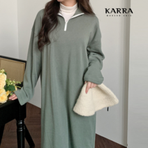 [카라] KARRA (77까지)하프집업기모플레어원피스_KB2WOP115Q