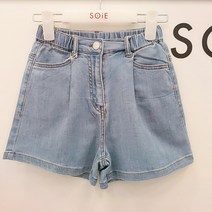 [소이주니어]논현점 22년여름신상 ** 스판소재 ** 4부 하이라이즈 오픈 밴딩 청바지