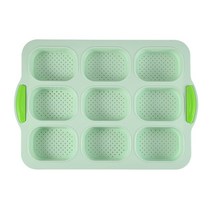 베이킹 오븐 Stomates 실리콘 베이킹 케이크 금형 Bakeware 식품 등급 파티 요리 도구 햄버거 빵 개, 11 Green-B