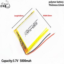 카메라 호환 배터리 100 스마트 휴대폰용 충전식 리튬 폴리머 37v 5000mah 125060 신제품, 4.100pcs