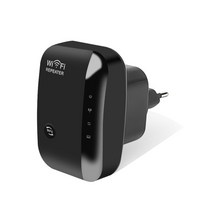 Kebidumei 무선-N 중계기 WIFI 라우터 300mbps 802.11N/B/G 신호 안테나 부스터 확장 증폭기 리피터 범위 늘리기, 미국 플러그, 검정