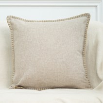 북유럽 쇼파 쿠션 사각 린넨 블랭킷 자수 인테리어 거실 소파 패브릭 커버 45x45