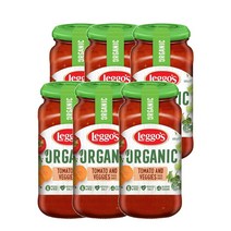 레고스 토마토 베지 파스타 소스 500g Leggos Tomato Veggies Pasta Sauce, 6팩