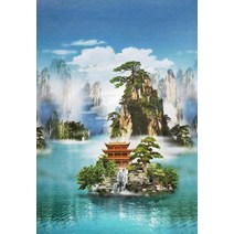 붙이는블라인드 가정용 바람막이 커튼 북유럽심플 거실 암막 오던심플 완제품 셀럽 병풍 커튼장식 그림, C15-두꺼운 반암막-소나무, T05-(폭)130cmX높이 200cm
