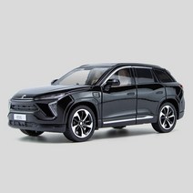 1/24 다이캐스트 호환 1:24 NIO ES6 EV SUV 다이캐스트 합금 모델 자동차 컬렉션 금속 바디 차량 장난감, 02 Black