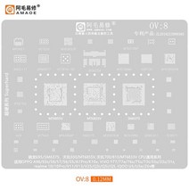 Amaoe BGA-Reballing 스텐실 OV8 MTK 930MT6855V MT6833V 스냅드래곤 695 SM6375 CPU 주석 심기 그물, 01 OV8