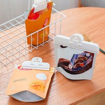 넓은 시리얼 과자 봉지 봉투 밀봉 집게 3종 2P, 중형(2개)